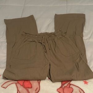 Ci Sono Tan Pants with Elastic Waist